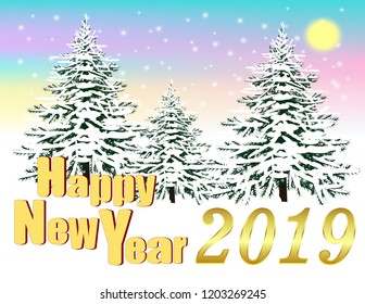 Postcard New year
