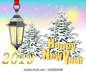 Postcard New year