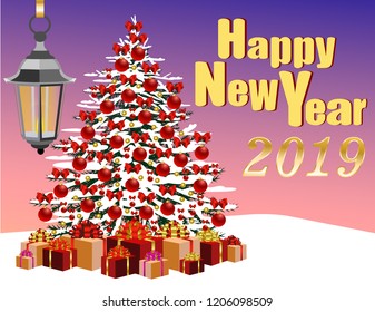 Postcard New year