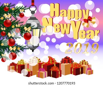 Postcard New year