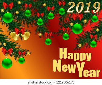 Postcard New year