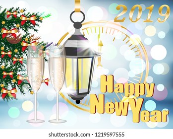 Postcard New year