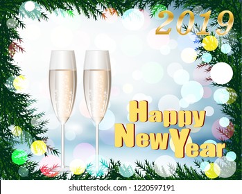 Postcard New year