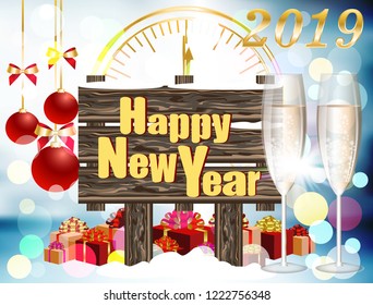 Postcard New year