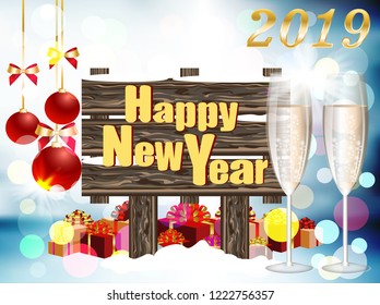 Postcard New year