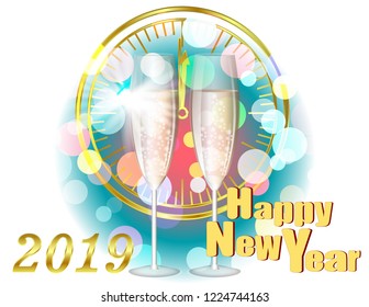 Postcard New year