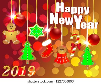 Postcard New year