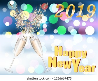 Postcard New year