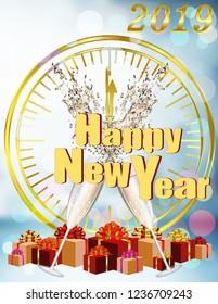 Postcard New year