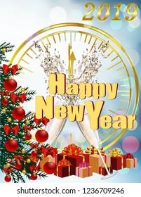 Postcard New year