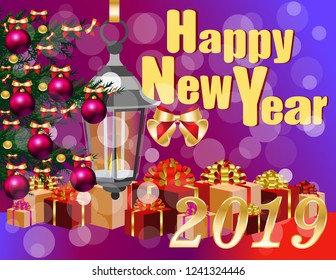 Postcard New year