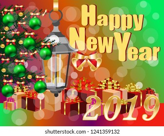 Postcard New year