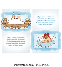 Postcard for newborn celebration