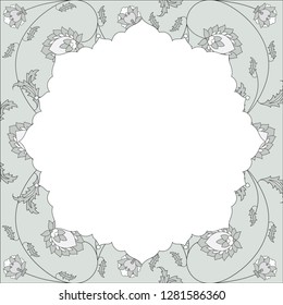 Postcard for Oriental design with colorful patterns. This is a good addition for congratulatory inscriptions.