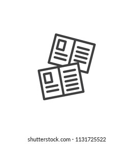 Postcard outline icon. linear style sign for mobile concept and web design. Post cards simple line vector icon. Symbol, logo illustration. Pixel perfect vector graphics
