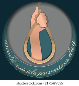 a postcard in the papercut style . dedicated to world suicide prevention day