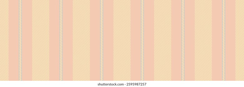 Postcard pattern seamless fabric, formal background texture lines. Romance vector textile stripe vertical in light color palette.