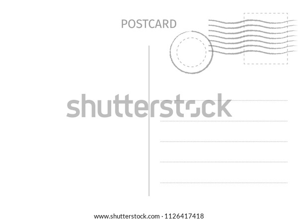 Postcard. Postal card illustration for\
design. Travel card design. Postcard isolated on white background.\
Vector illustration.