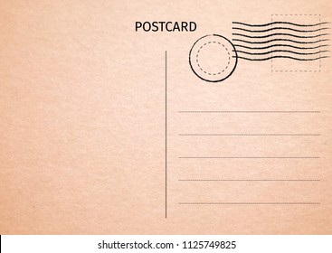 Postcard. Postal card illustration for your design. Travel card design. Vintage Postcard. Old paper texture. Vector illustration.