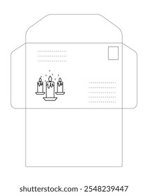 Postcard. Postal envelope. Do it yourself. Creativity. Vector. Illustration