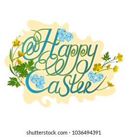 Postcard, poster or banner for Catholic Easter