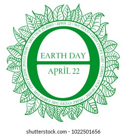 postcard, poster or banner to the day of the earth
