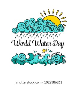 postcard, poster or banner to the World Water Day