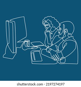 A postcard for the programmer's day. Graphic linear style on a colored background. Suitable for printing advertisements, banners, leaflets, postcards, business cards.