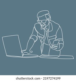 A postcard for the programmer's day. Graphic linear style on a colored background. Suitable for printing advertisements, banners, leaflets, postcards, business cards.