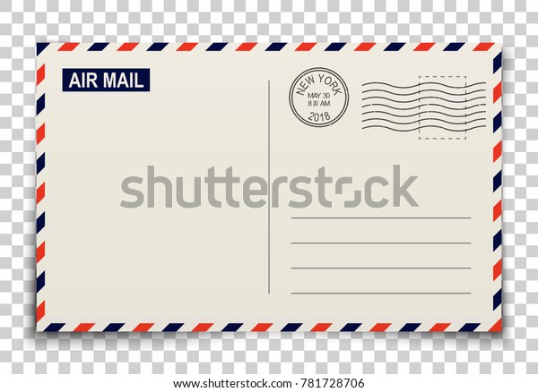 Carte Postale Illustration Vectorielle Realiste Avec Image Vectorielle De Stock Libre De Droits