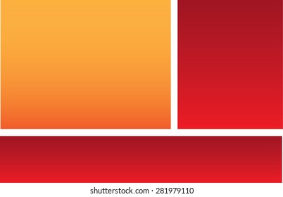 Postcard Red Orange Squares