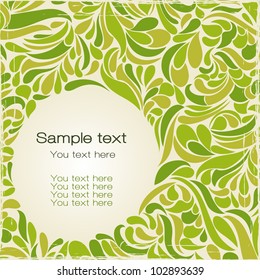 Postcard retro green