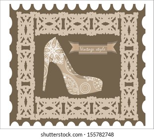 Postcard from the retro-style shoe