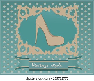 Postcard from the retro-style shoe