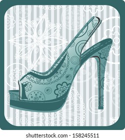 Postcard from the retro-style shoe