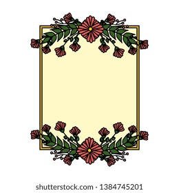 postcard with roses and leafs decoration