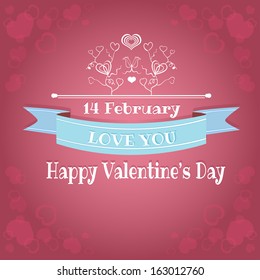 Postcard. Saint Valentine's Day. Vector. Cover