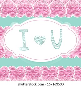 Postcard. Saint Valentine's Day. Vector. Cover