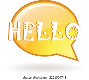 Una postal saludando. Día de hola del mundo. Saludo. Letras y garabatos. Arte de línea continua. Vectores transparentes Png