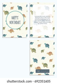 Postcard with sea pattern