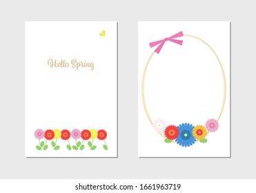 Postkartenset der Gerbera-Illustration