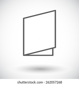 Postcard. Single flat icon on white background. Vector illustration.
