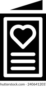 Postcard single vector line icon