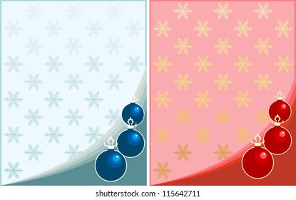 postcard with snowflakes