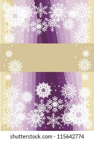 postcard with snowflakes