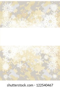 postcard with snowflakes