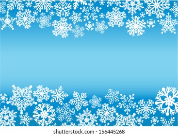 Postcard with snowflakes