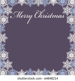 Postcard with snowflakes