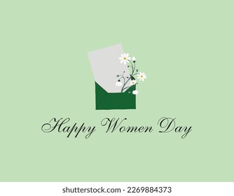 Postcard for spring holidays. All for writing. Poems for ladies. woman illustration