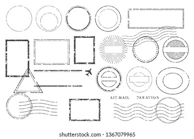 Postcard Stamps And Marks. Postage Cancellation And Shipping Labeling.